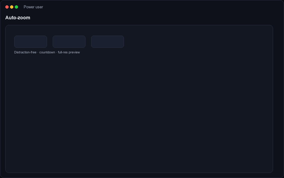 Power user features